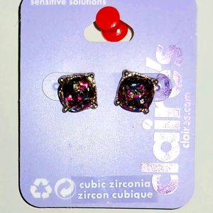 New (never worn) Claire's Earrings Sparkly Studs